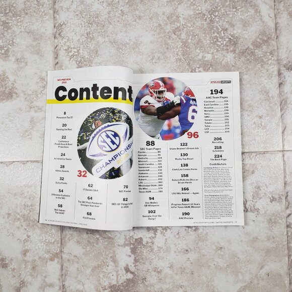 Athlon Josh Paschal Big Blue SEC Football Preview Sports Magazine Vol 54/ 2021 - Picture 3 of 8